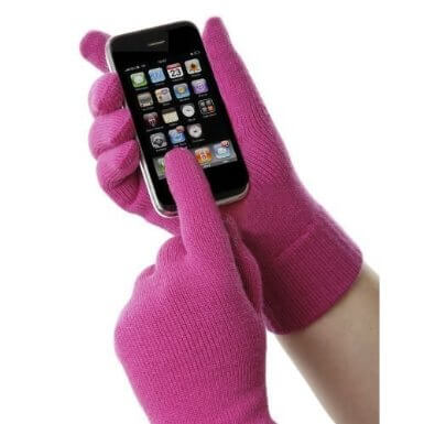 Pink Texting Gloves