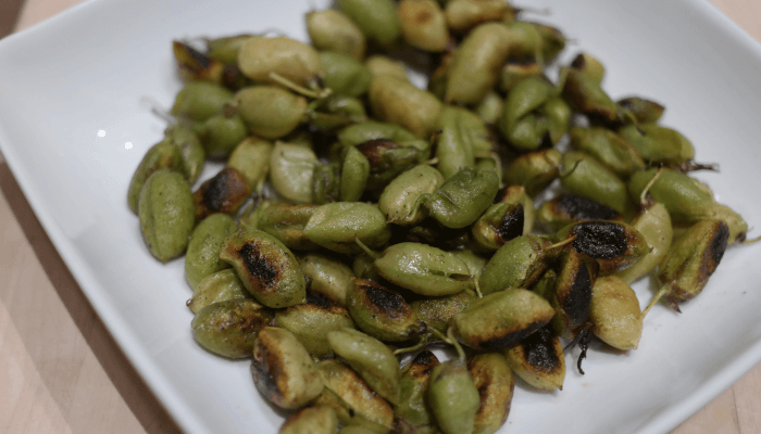 Sauted Fresh Garbanzo Beans